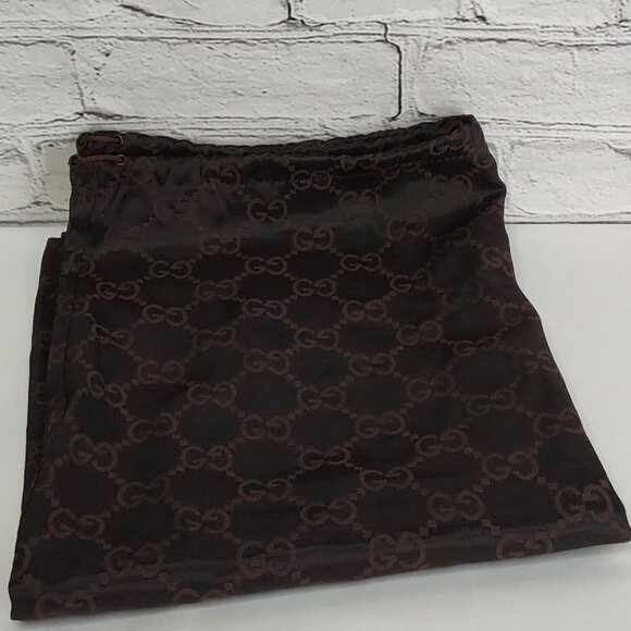 'GUCCI' DRAWSTRING 'GG' MONOGRAM DUST BAG - Picture 2 of 10